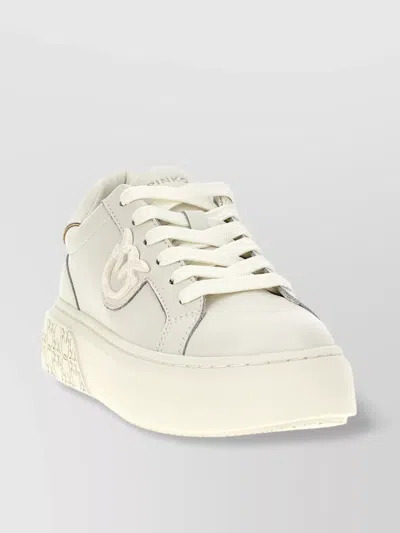 PINKO 'YOKO 12' SNEAKERS WITH GOLD ACCENT AND PLATFORM SOLE