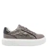 Pinko Quilted Platform Sneakers In Gray