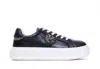 Pinko Leather Sneakers With Platform Sole In Black
