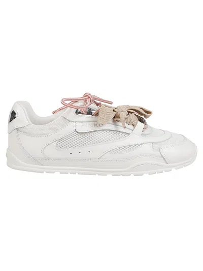 Pinko Yulia 01 Low Top Calf Leather Sneakers In White
