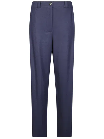 Pinko Zagarese Flannel Pants In Blue