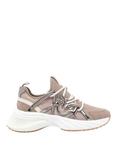 Pinko Beige Ariel 01 Sneakers In Multi