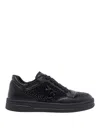 Pinko Mandy Sneakers With Crystals And Studs In Negro