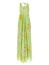 Pinko Robe Longue Plissée À Imprimé Floral