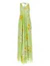 Pinko Robe Longue Plissée À Imprimé Floral