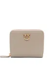 Pinko Zip-around Leather Wallet In Neutral