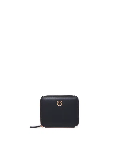 Pinko Zip-around Square Wallet In Black