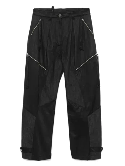 Pinko Zip-detail Trousers In Black