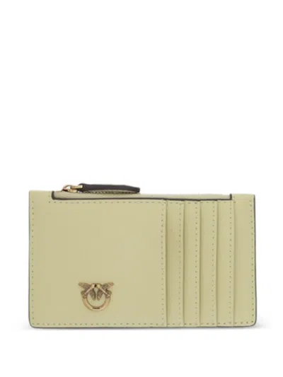 Pinko Zip Logo Cardholder In Yellow