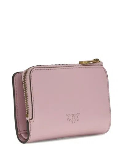 Pinko Zip Plaque Purse In Pink
