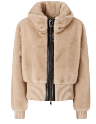 Pinko Zip Ribbed Hem Sweater In Neutral