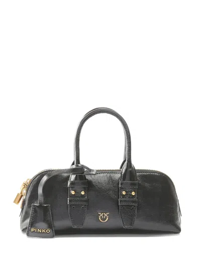 Pinko Zip-top Handle Tote Bag In Black