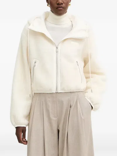 Pinko Zip-up Hoodie In Neutral