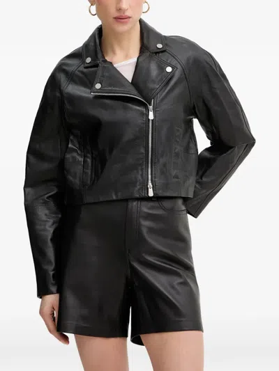 Pinko Woman Jacket Black Size 8 Sheepskin