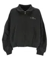 Pinko Zip-up Sweatshirt In Black