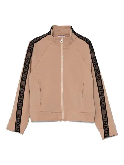 Pinko Kids' Zip-up Sweatshirt In Neutrals