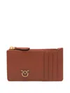 Shop Pinko Zipped Cardholder In Brown