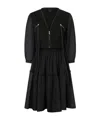 Pinko Two-piece Effect Mini Dress With Soft Skirt In Black