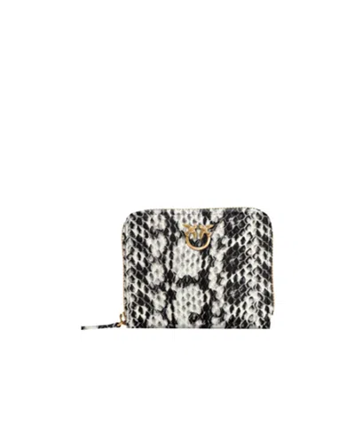 Pinko Zipper Wallet In White