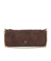 Pinko Chain Strap Lightweight Rectangular Clutch Bag In Brown