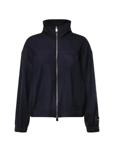 Pinko Zip-up Funnel-neck Coat In Black