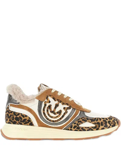 PINKO ZOE 01 LEOPARD-PRINT SNEAKERS