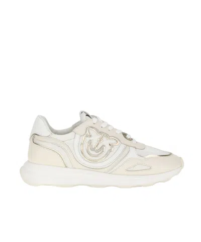 PINKO ZOE LOGO-DETAIL LEATHER SNEAKERS