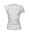 Pinko Zou Wrinkled T-shirt In White