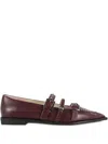 Pinko Zulema Pointed-toe Ballerinas In Red