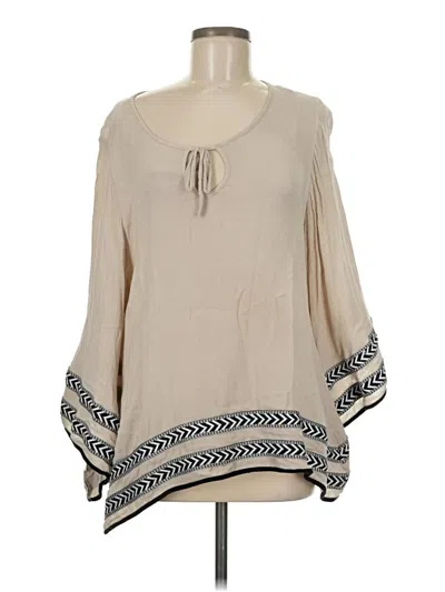Pre-owned Pinky Long Sleeve Blouse In Brown