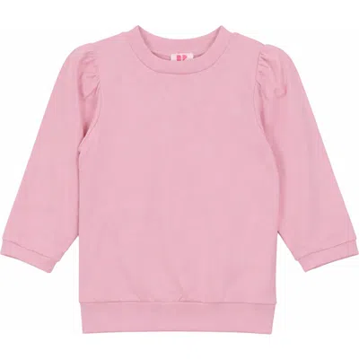 Pinky Promise Kids'  Puff Sleeve Ribbed Trim Long Sleeve Blouse