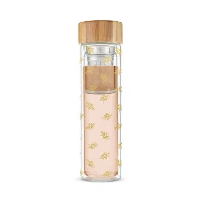 Pinky Up Blair Bee Glass Travel Infuser Mug In Gold