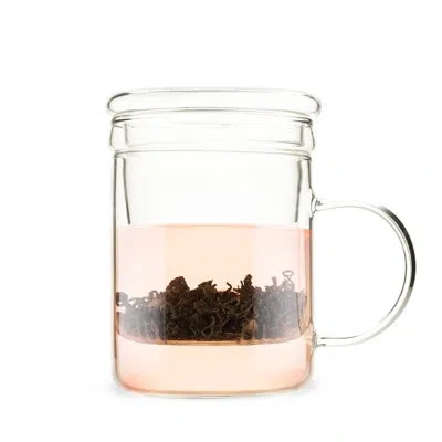 Pinky Up Blake Glass Tea Infuser Mug In Clear