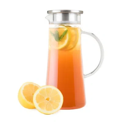 Pinky Up Charlie Glass Iced Tea Carafe In Clear