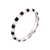 Pinnole Women's Black / White Black & White Thin Ring