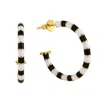 Pinnole Women's Black / White Gold Black & White Earrings In Multi