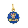 Pinnole Women's Blue Gold Art To Heart Charm In Blue