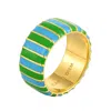 Pinnole Women's Blue / Green Gold Celeste & Green Thick Ring In Brown