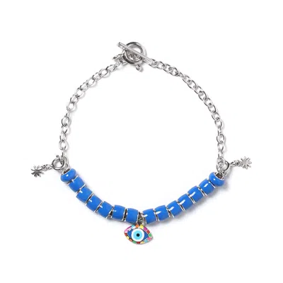 Pinnole Women's Blue Keep An Eye Out Bracelet
