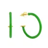 Pinnole Women's Gold Green Earrings In Brown