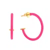 Pinnole Women's Gold Pink Earrings In Brown