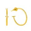 Pinnole Women's Gold Plated Earrings In Brown