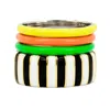 Pinnole Women's Gold Soda Pop Ring Stack In Multi