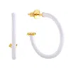 Pinnole Women's Gold White Earrings In Brown