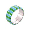 Pinnole Women's Green / Blue Celeste & Green Thick Ring