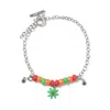 Pinnole Women's Green / Red Lucky Me Bracelet