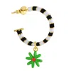 Pinnole Women's Green / White / Black Gold Lucky You Earring Mix In Burgundy