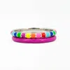Pinnole Women's Pink / Purple Purple Rainbow Ring Stack