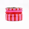 Pinnole Women's Pink / Purple / Red I'm In Love Ring Stack