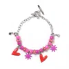 Pinnole Women's Pink / Purple / Red It's All Love & Games Charm Bracelet
